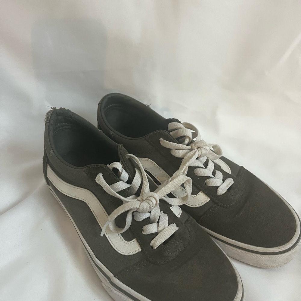 Vans Green and White Sneakers